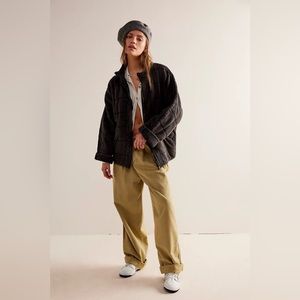 Free People Dolman Quilted Knit Jacket XS (Black)